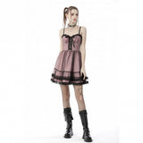 Glittery Nightfall - Babydoll Dress with Tiered Skirt