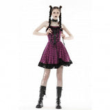 Grunge Glamour- Punk Plaid Skater Dress