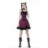 Grunge Glamour- Punk Plaid Skater Dress