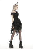 Gothic Gentry- One-finger Black Gloves, delicate fishnet patterns