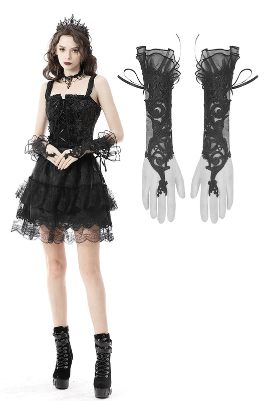 Elite Lolita- Lace & Ruffle Intricate Gloves