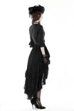 Anachronistic Fantasy - Gothic Crop Top with Ruffled Sleeves