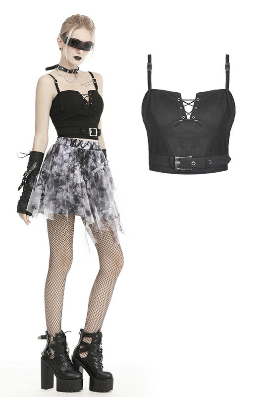 Revolter's Version: Punk Tie up Bust Starpped Corset