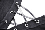 Revolter's Version: Punk Tie up Bust Starpped Corset