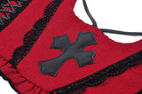 Heart of Darkness: Black and Red Underbust Waist Belt Corset