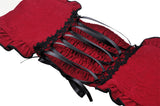 Heart of Darkness: Black and Red Underbust Waist Belt Corset