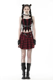 Maverick: Punk Red and Black Lace-up Corset