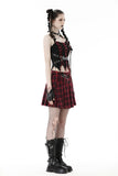 Maverick: Punk Red and Black Lace-up Corset