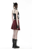 Maverick: Punk Red and Black Lace-up Corset