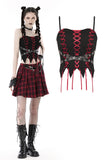 Maverick: Punk Red and Black Lace-up Corset