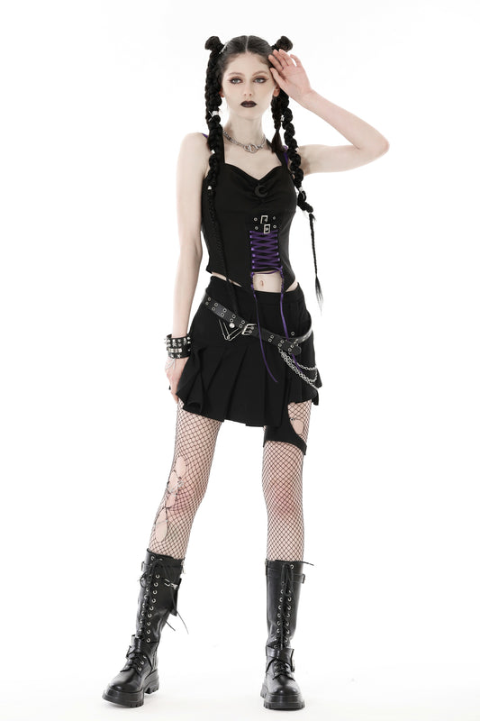 Wicked Ness: Black and Purple Gothic/Punk Corset