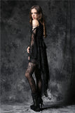 Dreamiest- Gothic Dress with Fishtail Back Hem, Long sleeves