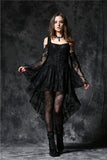 Dreamiest- Gothic Dress with Fishtail Back Hem, Long sleeves