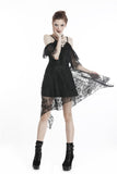 Midnight Luminary: Gothic Lace Strap Dress