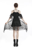 Midnight Luminary: Gothic Lace Strap Dress