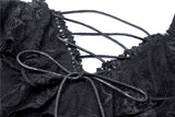 Midnight Luminary: Gothic Lace Strap Dress