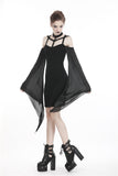 Bone Hag: Gothic Bell Sleeve Short Dress