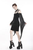 Bone Hag: Gothic Bell Sleeve Short Dress