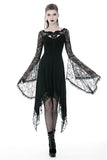 Forbidden Vibe- Gothic Fishnet Dress