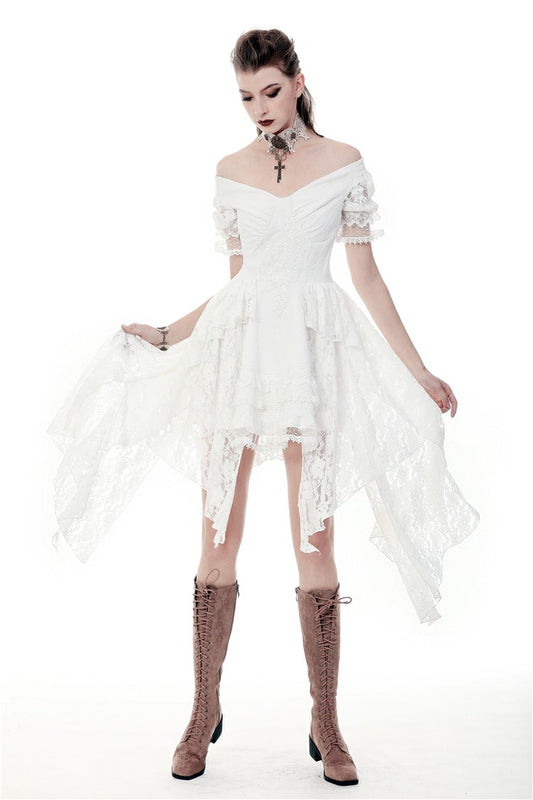 Woman in White: Steampunk Gothic Wedding Dress