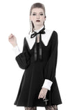 Aurore: Black Bow-Neck Lolita Dress