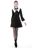 Aurore: Black Bow-Neck Lolita Dress