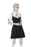 Ingénue the Unworldly: Plain Lolita Black Round-Collar Dress