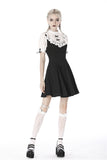 Ingénue the Unworldly: Plain Lolita Black Round-Collar Dress