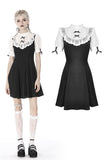 Ingénue the Unworldly: Plain Lolita Black Round-Collar Dress