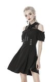 Haunting Haruko: Lolita Off-shoulder Bow Collar Dress