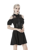 Haunting Haruko: Lolita Off-shoulder Bow Collar Dress