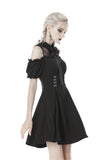 Haunting Haruko: Lolita Off-shoulder Bow Collar Dress