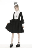 Nyx the Nun: Haunted Gothic Modest Black and White Dress