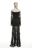 Maleficent - Gothic Dress with Bardot Neckline