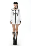 Heartless- White Gothic Mini Dress