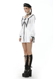 Heartless- White Gothic Mini Dress