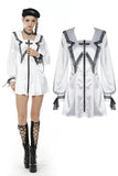 Heartless- White Gothic Mini Dress