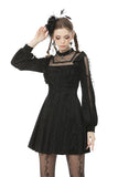 Starless Sky: Dreamy Gothic Net Neckline Dress