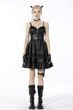 Deviant in Dress: Punk Faux Leather Strap Dress