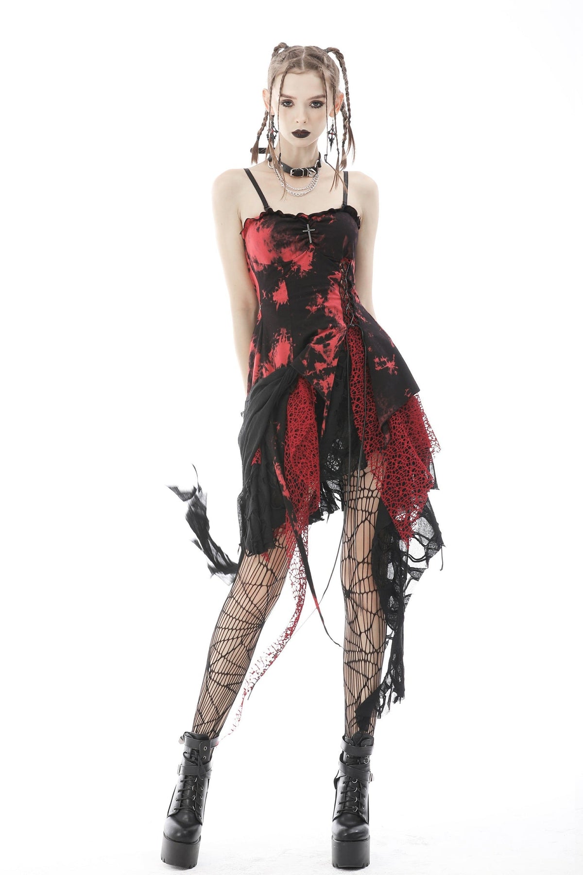 She Wants Revenge - Punk Tiered Slip Dress