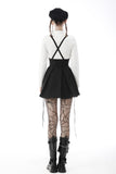 Sang-froid: Cool Punk Pleated Skirt with Suspenders