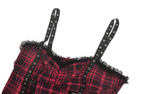 Hell_bent: Punk Rebel Plaid Strap Dress