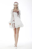 Sakura - Gothic Dress with Red Lace Detailing