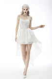 White Banshee: High-Low Butterfly Party Dress