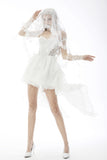 White Banshee: High-Low Butterfly Party Dress