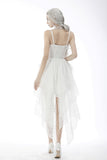 White Banshee: High-Low Butterfly Party Dress