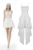 White Banshee: High-Low Butterfly Party Dress