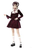 Elegantly Evil - Dark Red Gothic Frilly Dress