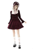 Elegantly Evil - Dark Red Gothic Frilly Dress