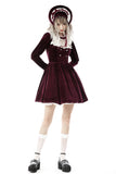 Elegantly Evil - Dark Red Gothic Frilly Dress